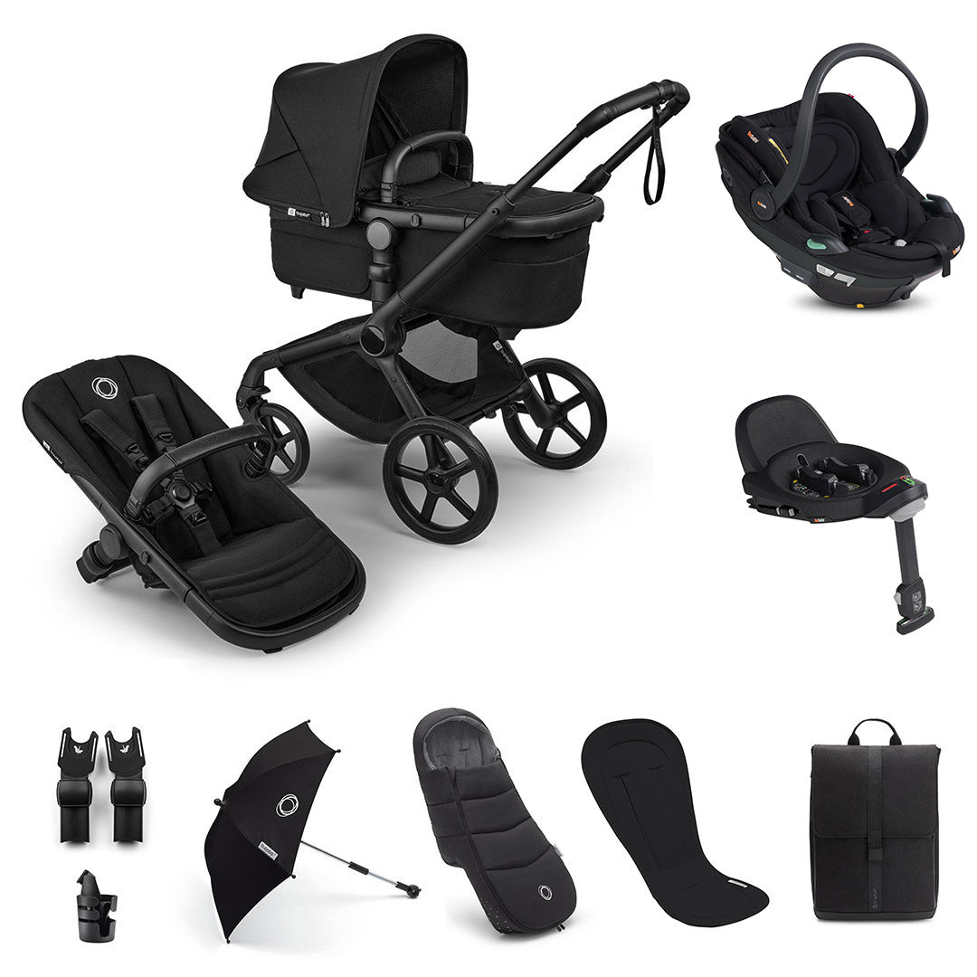 Bugaboo Fox 5 Renew Ultimate + BeSafe Go Beyond Travel System-Travel Systems-Deep Indigo-No Base | Natural Baby Shower
