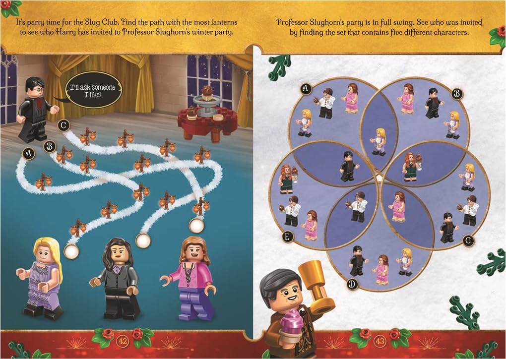 كتب باستر - كتاب نشاط وقصة باللغة الإنجليزية مع دمية شخصية عيد الميلاد السحرية من ليغو هاري بوتر