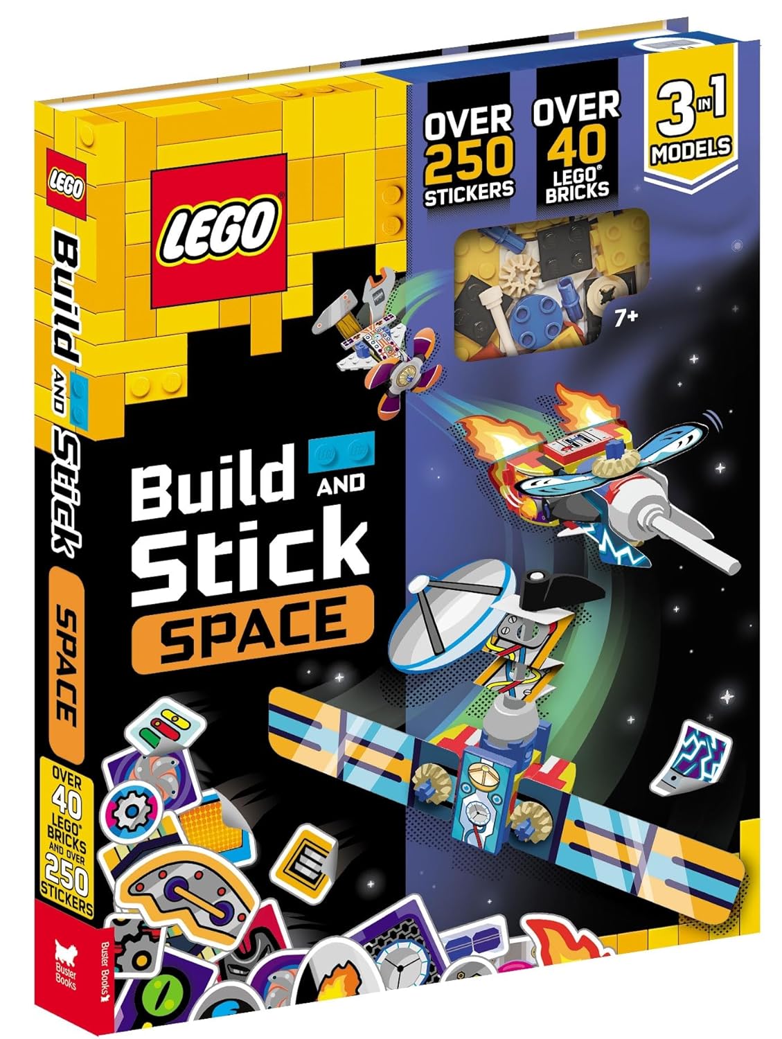 Buster Books - Lego İnşa Et ve Yapıştır Figür Oyuncaklı İngilizce Aktivite ve Hikaye Kitabı