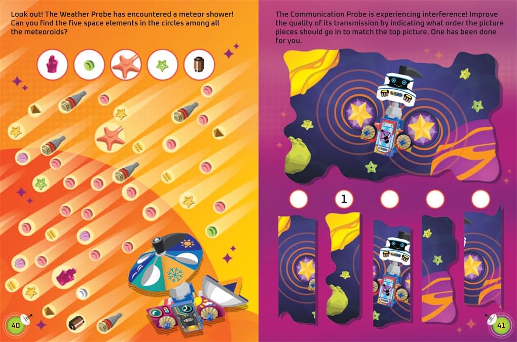 كتب باستر - كتاب نشاط وقصة باللغة الإنجليزية مع لعبة تركيب ولصق شخصيات ليغو