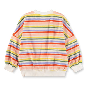 Molo - Marika çizgili organik pamuklu sweatshirt | Turuncu
