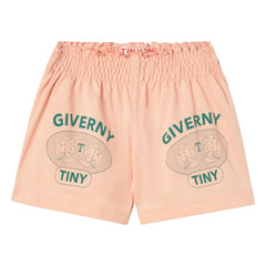 Tinycottons - Giverny Organik Pamuk Fırfırlı Şort | Açık Pembe