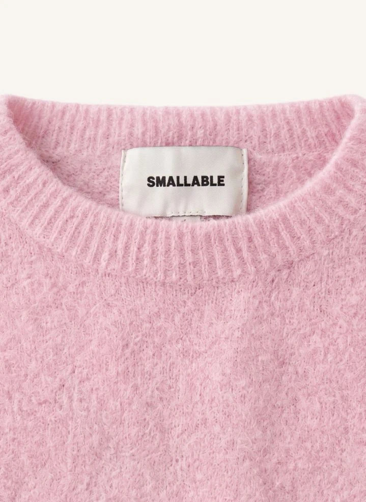 Smallable نسائي - كنزة بيرتيل من صوف الألبكة | وردي باهت
