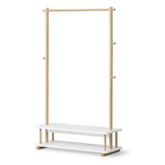 Oliver Furniture - Meşe askılık | Beyaz