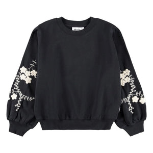 Molo - Maribel Organik Pamuk Çiçek Kazak | Siyah