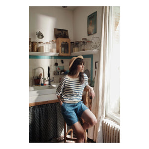 Emile et Ida - Sailor Çizgili Organik Pamuk Sweatshirt | Lacivert