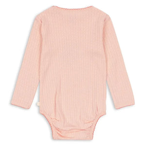 Konges Sløjd - Minnie Ciao Miao Organik Pamuk Pointelle Body | Pembe