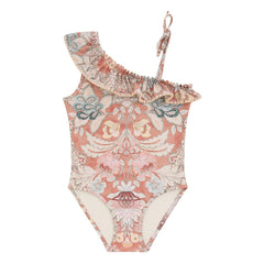 Zimmermann - Daylight Çiçek Desenli Asimetrik Mayo | Toz Pembe