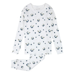 Petit Lem - Organik Pamuk Yaban Mersini Fitilli Pijama | Ekru