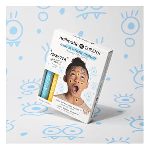 Nailmatic Kids - Tattoopen Monster Dövme Keçeli Kalem Duo Kit Set