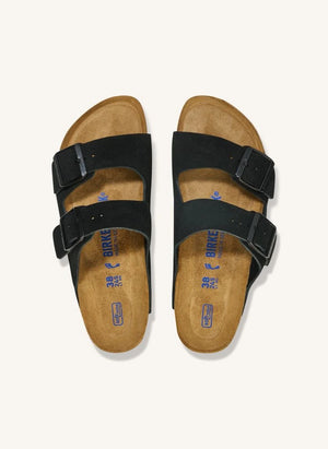 BIRKENSTOCK - أريزونا SFB الصنادل المخملية | أسود