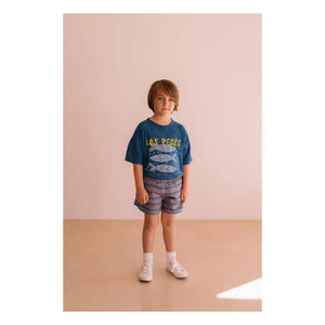 We Are Kids - Dylan Running Club organik pamuk Tişört | Koyu Mavi