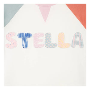 Stella McCartney Kids - Stella Renk Bloklu Tişört | Fildişi