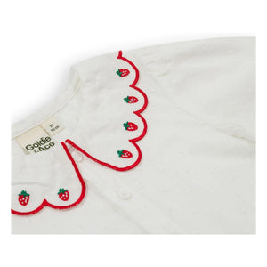 Goldie + Ace - Çilek Crop Bluz | Fildişi
