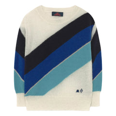 The Animals Observatory - Mohair ve Alpaka Yünü Çizgili Kazak | Mavi