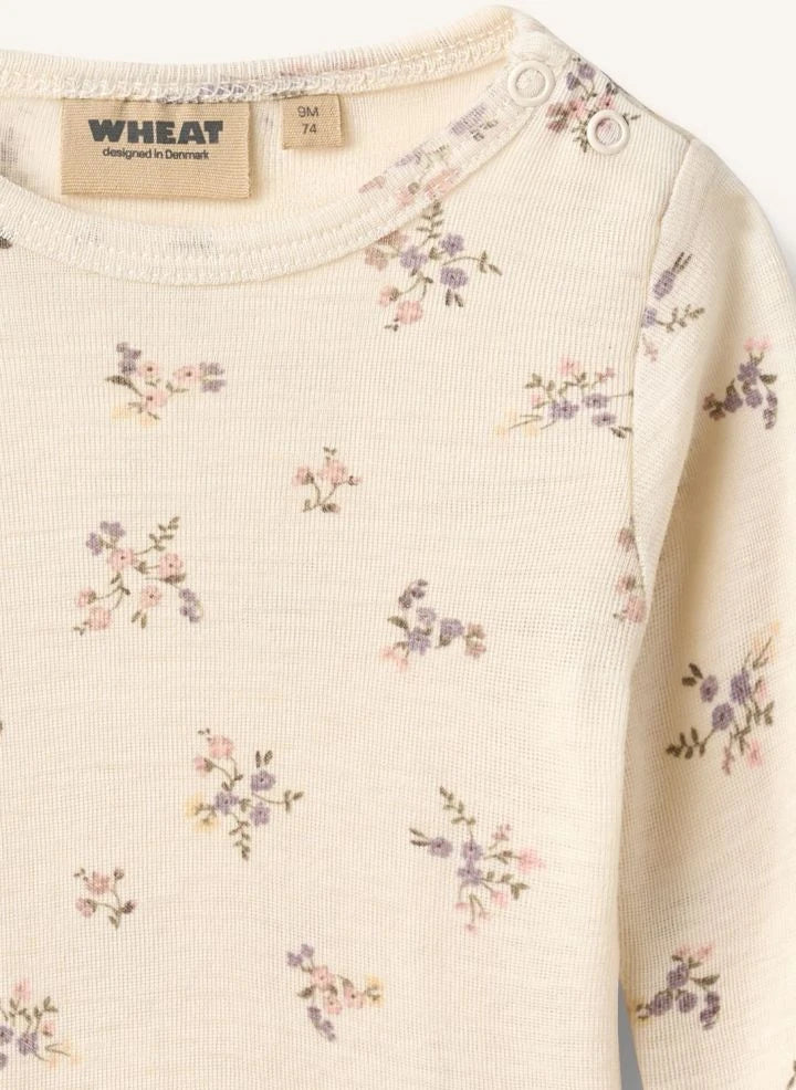 Wheat - Lucca Flower body Merino yün | Fildişi