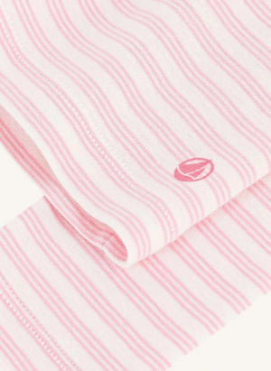 Petit Bateau - Düz çizgili balıkçı yaka | Pembe