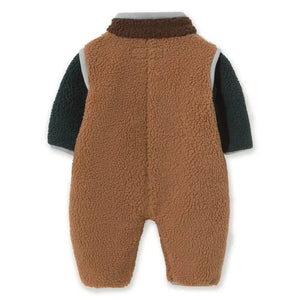 Tinycottons - Sherpa Tarzı Renk Bloklu Pilot Mont | Kahverengi