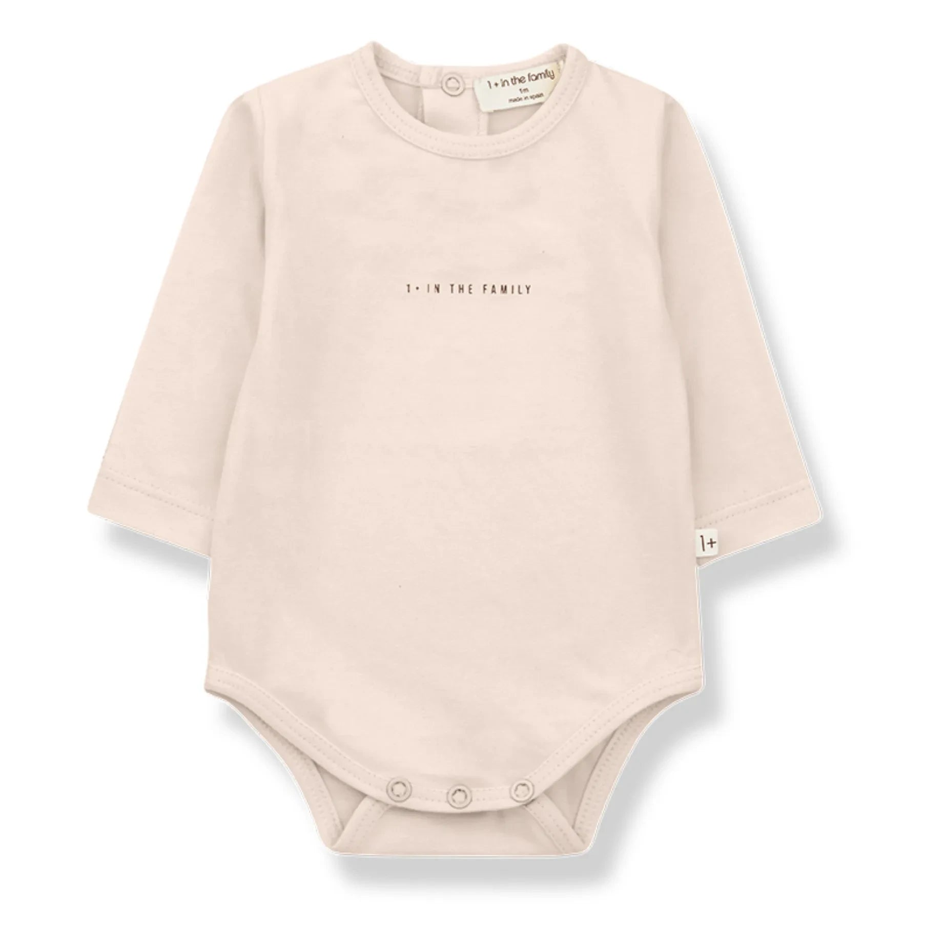 1+ in the family - Lis Organik Pamuk Bebek Body'leri - 2'li Set | Pudra pembe