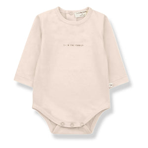 1+ in the family - Lis Organik Pamuk Bebek Body'leri - 2'li Set | Pudra pembe