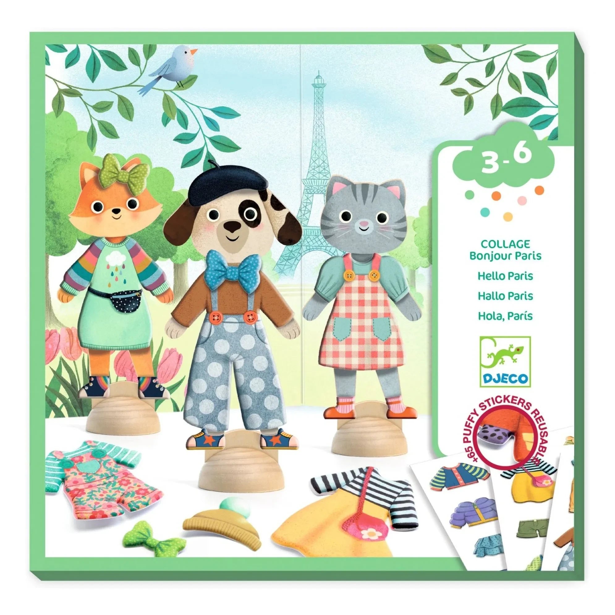 Djeco - Collage Bonjour Paris