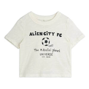 Mini Rodini - Alien City organik pamuk T-shirt | Ekru