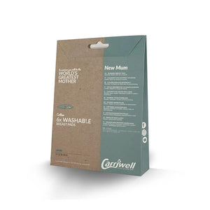 Carriwell Washable Breast Pads - White - 6 Pack-Breast Pads-One Size-White | Natural Baby Shower