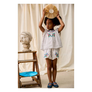 Louise Misha - Perla Bluz Organik Pamuk Tiles | Krem