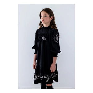 petite Amalie - İşlemeli elbise | Siyah