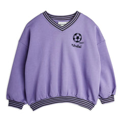 Mini Rodini - Organik pamuklu futbol sweatshirt | Mor
