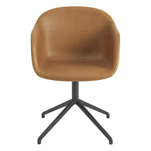 Muuto - Kolçaklı Fiber Deri Sandalye | Konyak