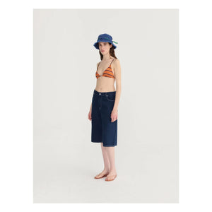 Bobo Choses - Denim Organik Pamuk Bermuda Şort | Mavi