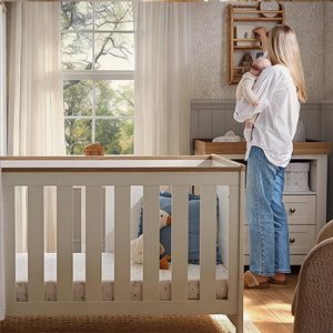CuddleCo Burford 3pc Set - White/Oak-Nursery Sets-White/Oak- | Natural Baby Shower