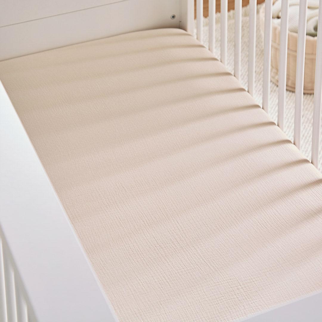 CuddleCo Cot Bed Sheets 2pk - Cashmere Waffle-Sheets-Cashmere Waffle-Cot Bed | Natural Baby Shower