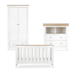 CuddleCo Burford 3pc Set - White/Oak-Nursery Sets-White/Oak- | Natural Baby Shower