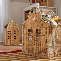CuddleCo Dutch House Storage Baskets - Set of 3 - Natural-Storage Baskets-Natural-One Size | Natural Baby Shower