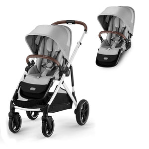 CYBEX Gazelle S Double Pushchair - Lava Grey-Strollers-Lava Grey-Without Carrycot | Natural Baby Shower