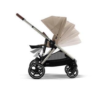 CYBEX Gazelle S Double Pushchair - Almond Beige-Strollers-Almond Beige-Without Carrycot | Natural Baby Shower
