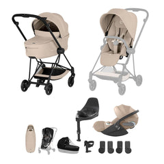 Cybex Mios Ultimate Accessory Bundle - Comfort Collection-Travel Systems-Cozy Beige-With Base | Natural Baby Shower