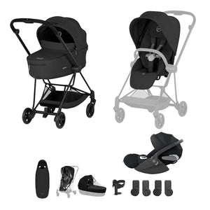Cybex Mios Ultimate Accessory Bundle - Comfort Collection-Travel Systems-Sepia Black-Without Base | Natural Baby Shower