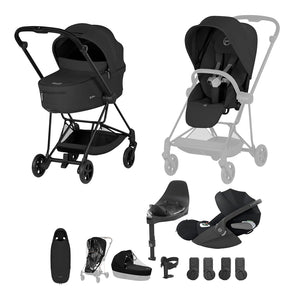 Cybex Mios Ultimate Accessory Bundle - Comfort Collection-Travel Systems-Sepia Black-With Base | Natural Baby Shower