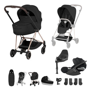 Cybex Mios Ultimate Accessory Bundle - Style Collection-Travel Systems-Sepia Black-Rose Gold | Natural Baby Shower