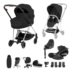 Cybex Mios Ultimate Accessory Bundle - Style Collection-Travel Systems-Sepia Black-Chrome Brown | Natural Baby Shower