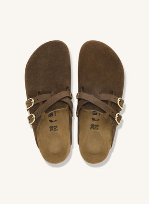BIRKENSTOCK - صنادل بلير من الجلد المدبوغ | بني غامق