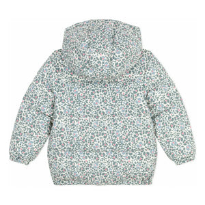 Petit Bateau - Çiçek Desenli Şişme Mont | Ekru