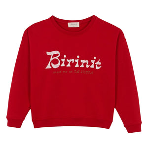 birinit - Chili Birinit organik pamuklu sweatshirt | Kırmızı