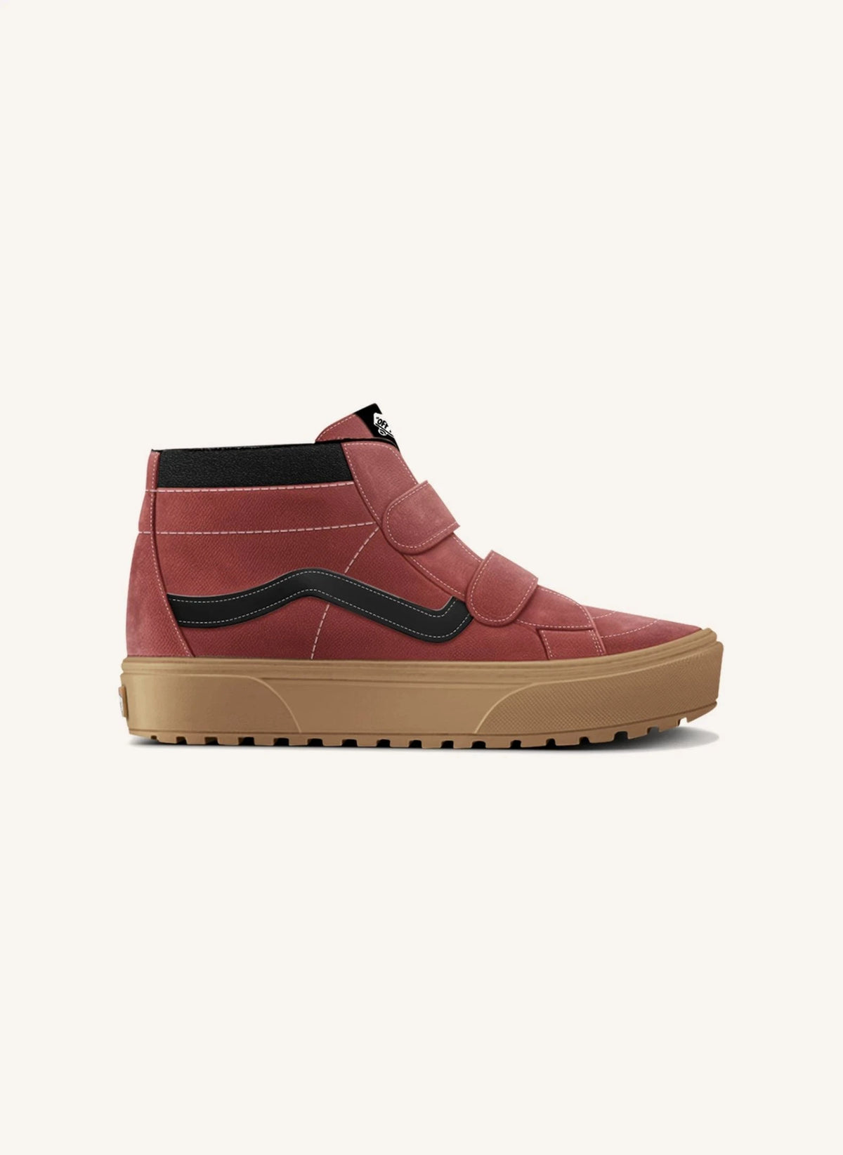 فانز - حذاء سكي-ميد ريشو في (SK8-Mid Reissue V) مبطن بنعل مطاطي | عنابي