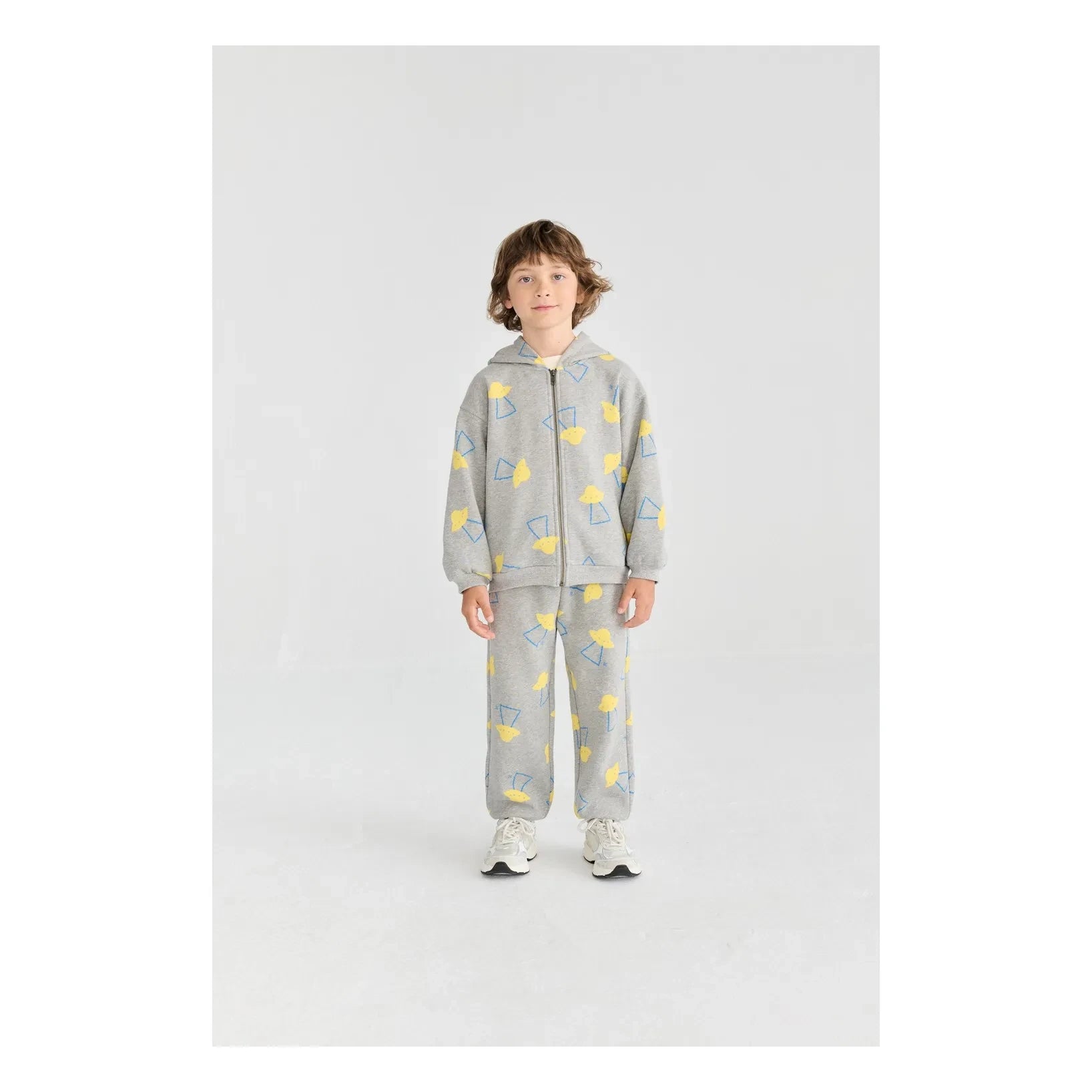 Bobo Choses - Organik Pamuklu Saucer Kapüşonlu Sweatshirt | Heather Gri