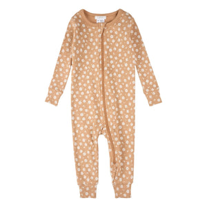 Petit Lem - Çiçek Desenli Ayaklı Pijama Organik Pamuk | Doğal