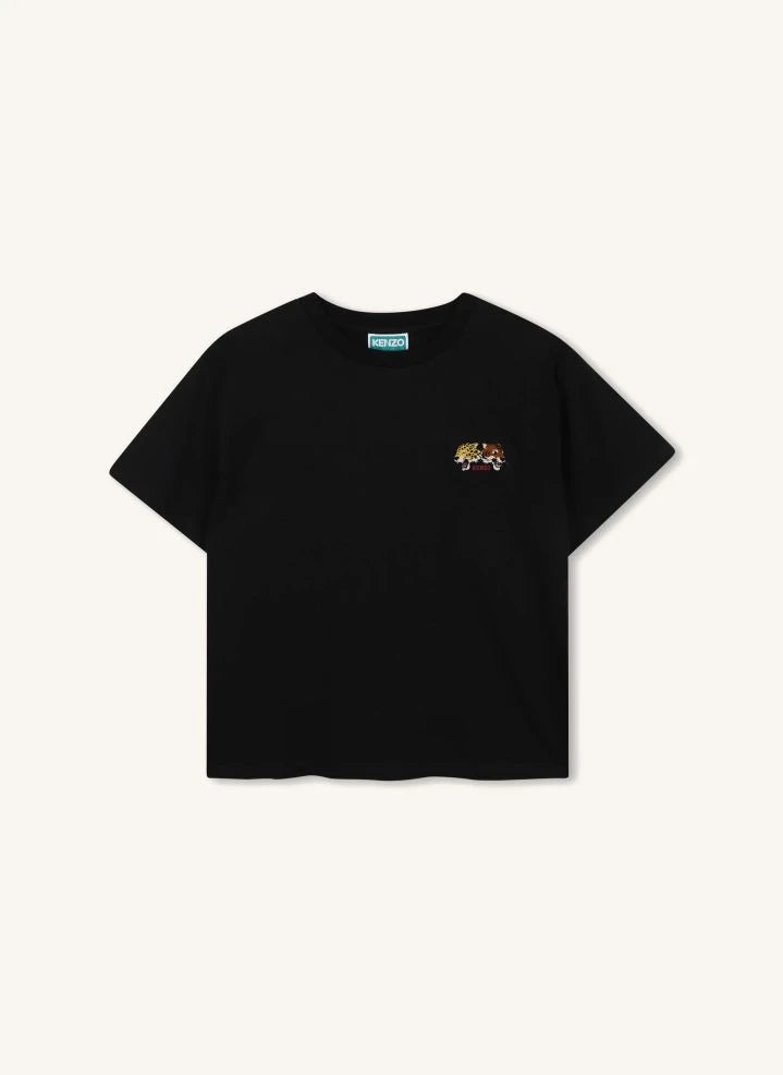 Kenzo - Kaplan Kafası Tişört | Siyah